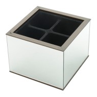 Porta Talheres 18cm Largura Por 13cm Altura Madeira Com Espelho